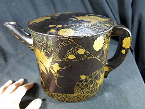 Amazon.co.jp: A蜘蛛の巣に桜蒔絵湯桶江戸時代中期名品漆器漆工飲食器